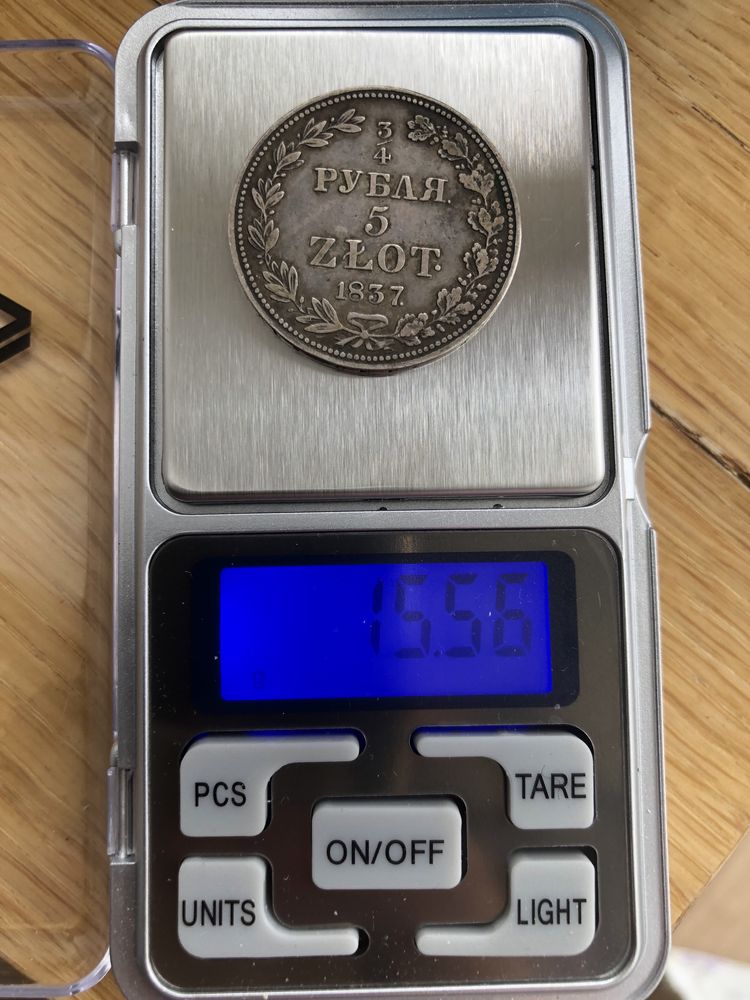 3/4 rubla 5 złotych, 1837 MW