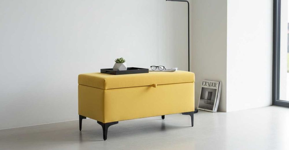 Pufa Tapicerowana ze Schowkiem – Elegancka Ławka do Przedpokoju