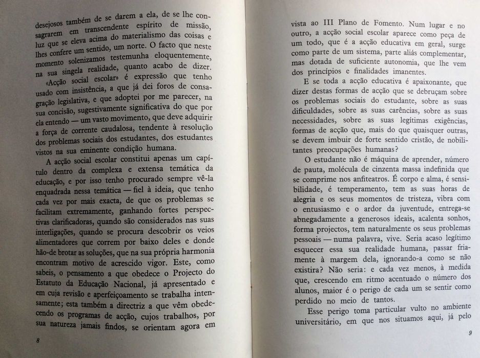 Política social escolar por Inocêncio Galvão Telles, 1967.