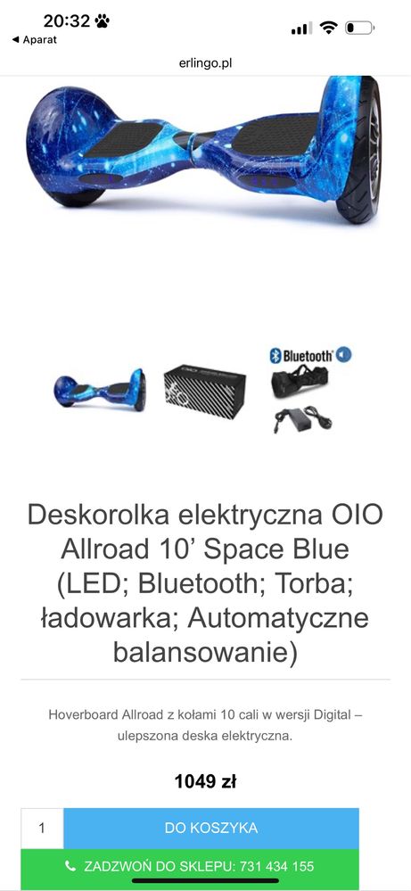 hoverboard deska elektryczna +siodełko