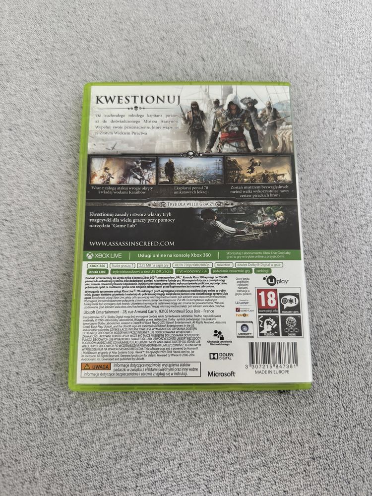 Assassin’s Creed Black Flag XBOX 360 Gra Nowa Nieużywana