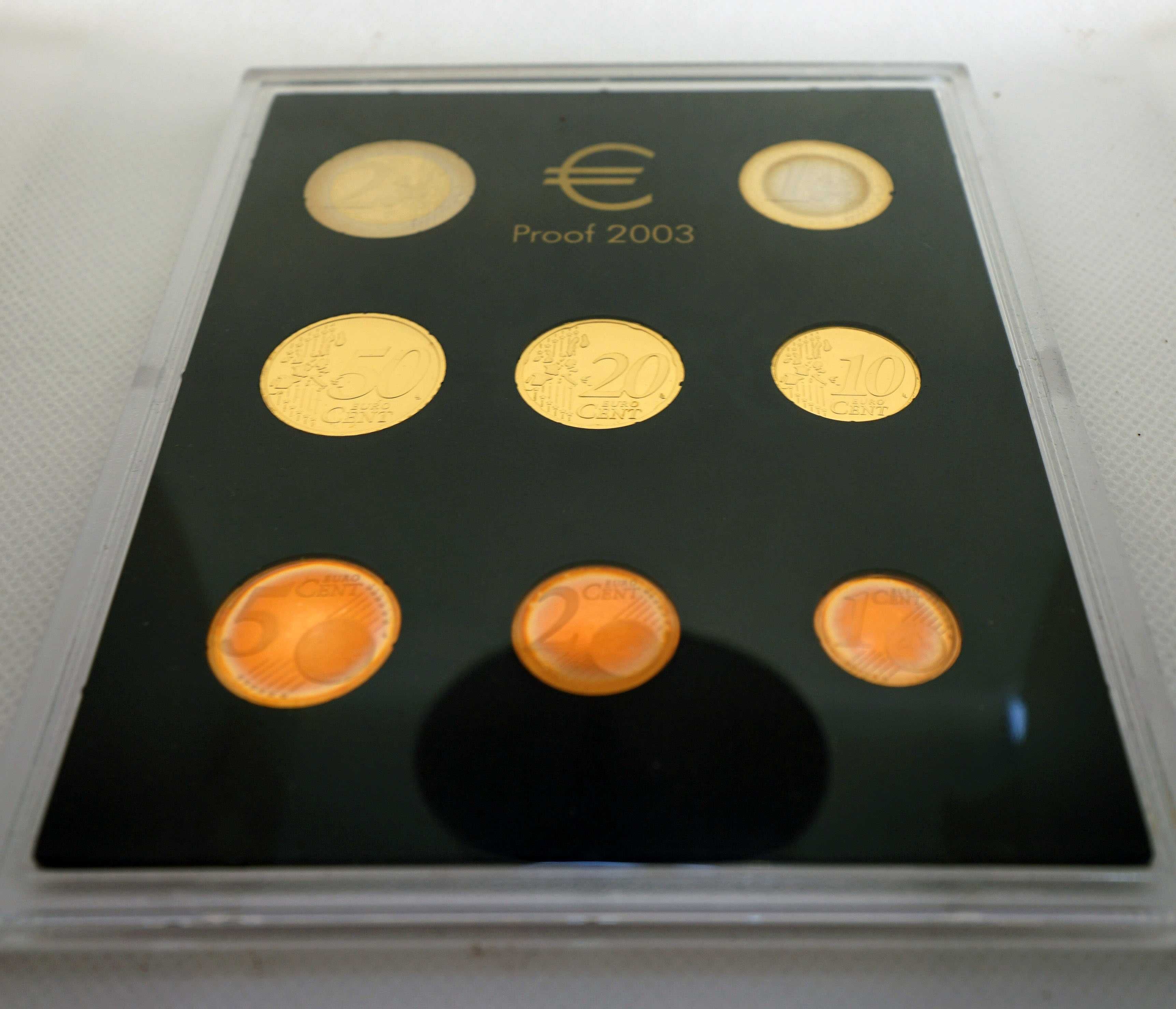 8 Moedas Irlanda em Proof Caixa e Certificado - 2003