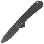 Nóż składany Civivi Button Lock Elementum II Black G10, Black Stonewas