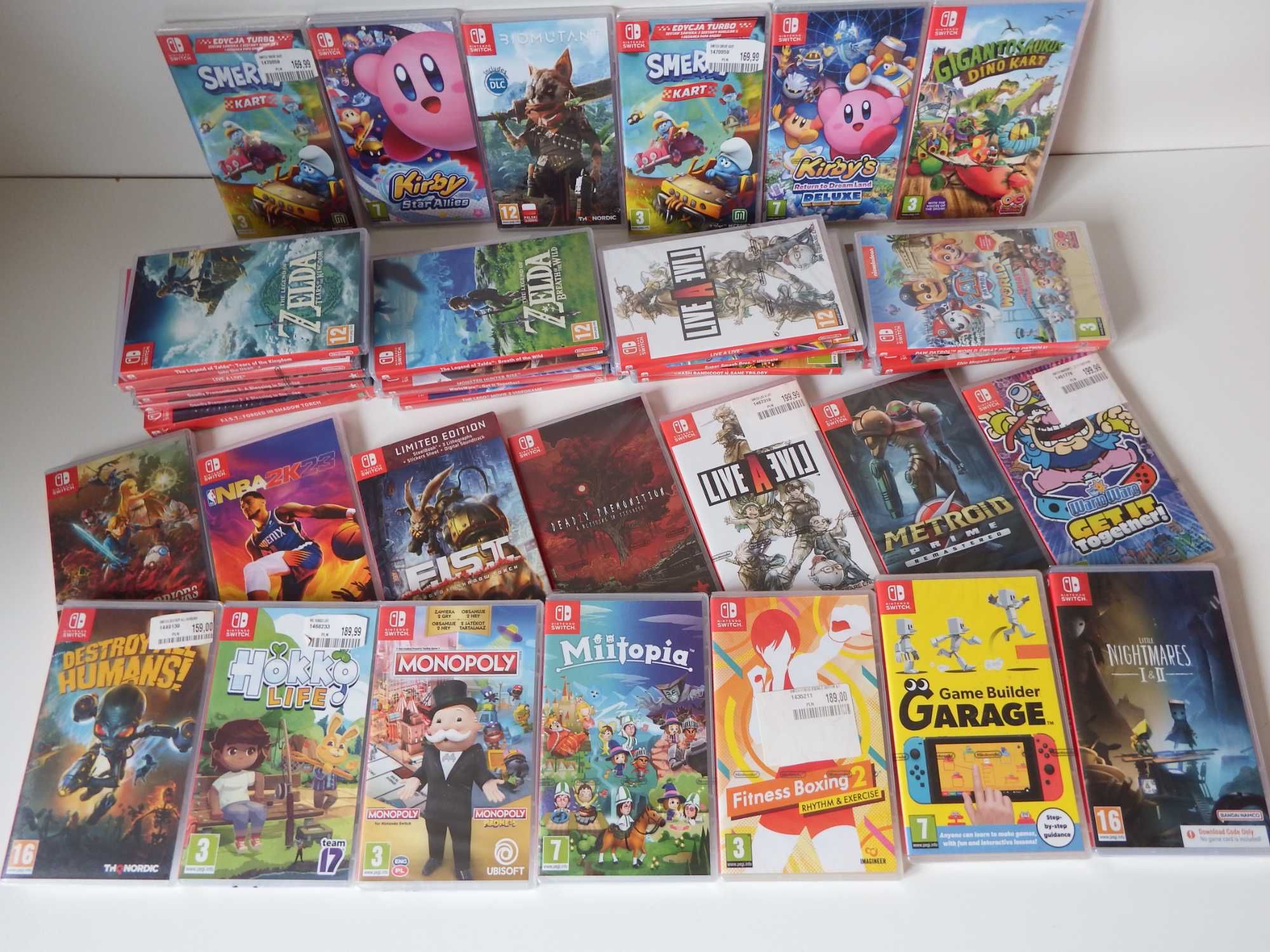 GRY Nintendo SWITCH Zelda Wario Kirby Smash Bros Biomutant INNE GRY
