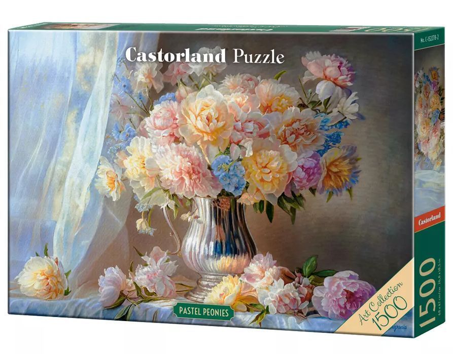 Puzzle 1500 Pastel Peonies CASTOR. Castorland