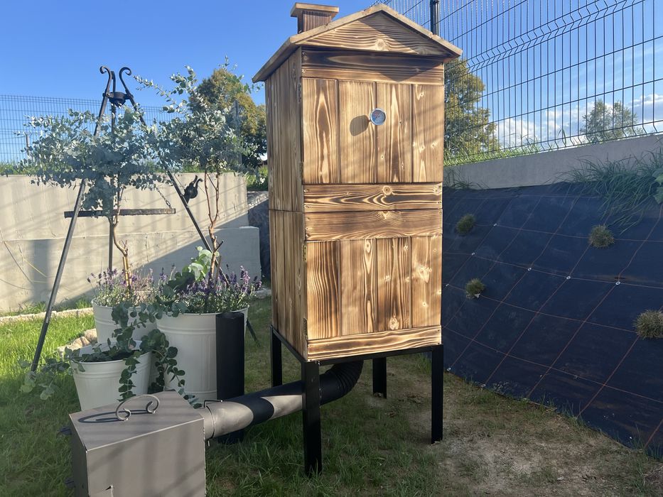 WYSYLKA GRATIS XXL duza wedzarnia ogrodowa drewniana PRODUCENT grill