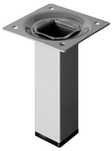 6szt Noga meblowa nogi meblowe  2.5 x 2.5 x 10 cm srebrna Hettich