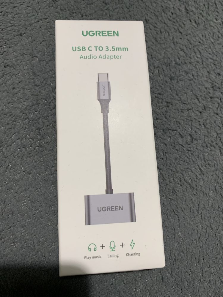 Адаптер для наушников UGREEN 2 в 1 с USB С