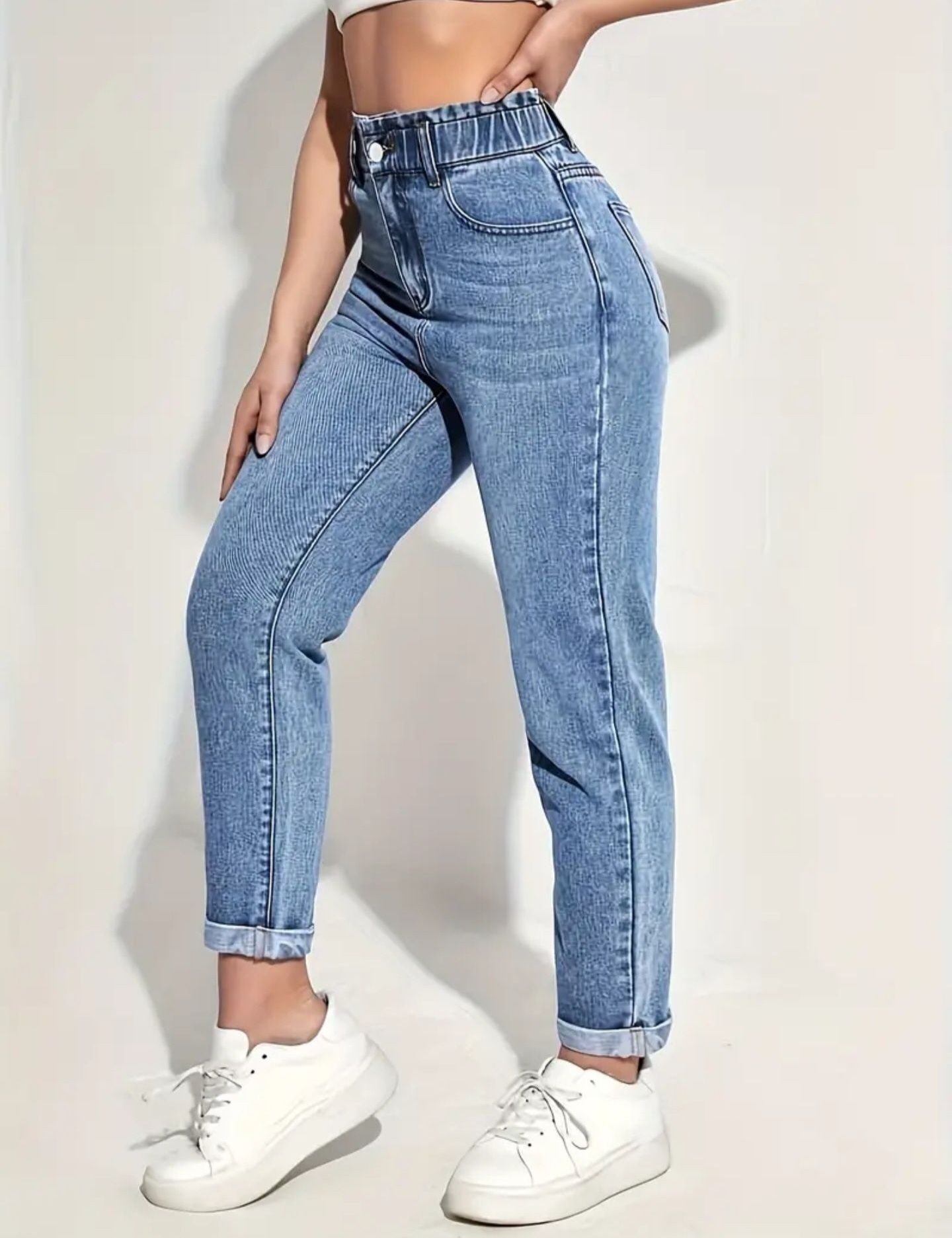 Nowe jeansowe spodnie damskie mom fit roz. L 40