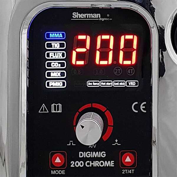 Spawarka MIG z pulsem Digimig 200 Chrome Sherman