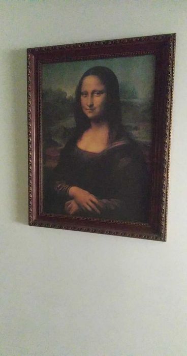Quadro com moldura de madeira