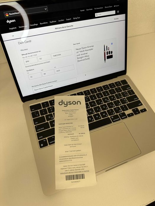 Дайсон стайлер Dyson HS08 i.d. Red Velvet/Gold Оригінал Новий