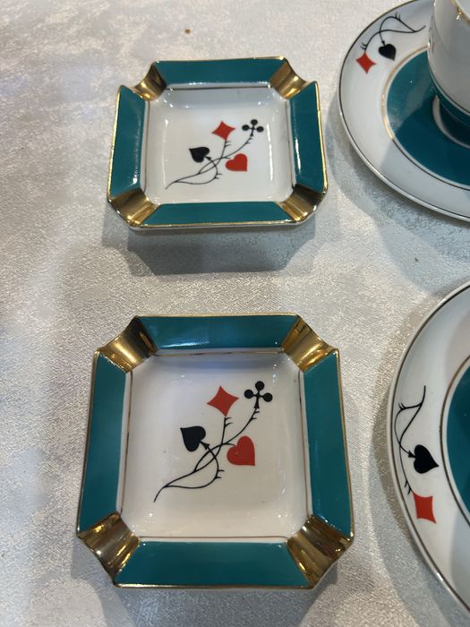 Serwis porcelanowy  do kawy-brydża z Ćmielowa