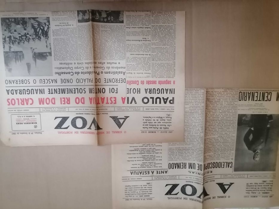 SALAZAR Inauguração da Estátua do Rei D. Carlos 1963 - Jornal A Voz