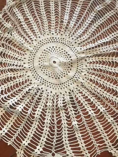 Toalha de mesa em renda formato de estrela