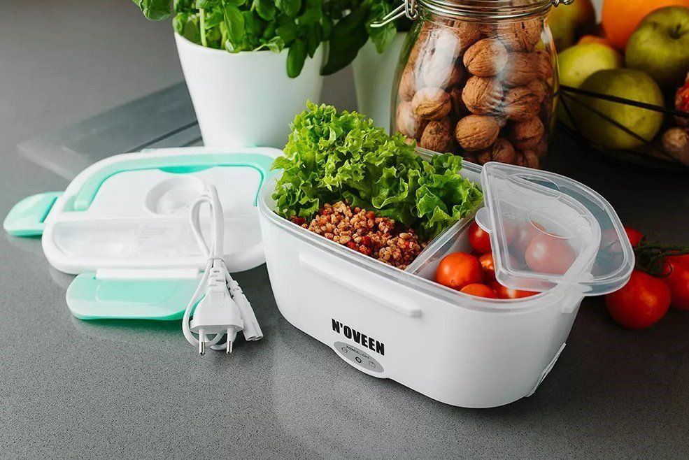 Elektryczny Lunch Box Podgrzewacz Obiadu N'oveen Lb330 Miętowy
