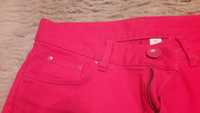 98 % BAWEŁNY Spodnie dżinsy H&M różowo malinowe 38/M#Barbie