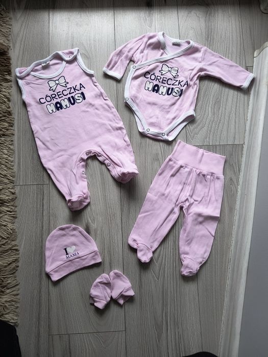 Nowy komplet wyprawkowy dla dziewczynki r.56