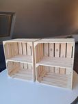 Dwie nowe skrzynki drewniane z półką krótką 50x40x30 przesyłka OLX