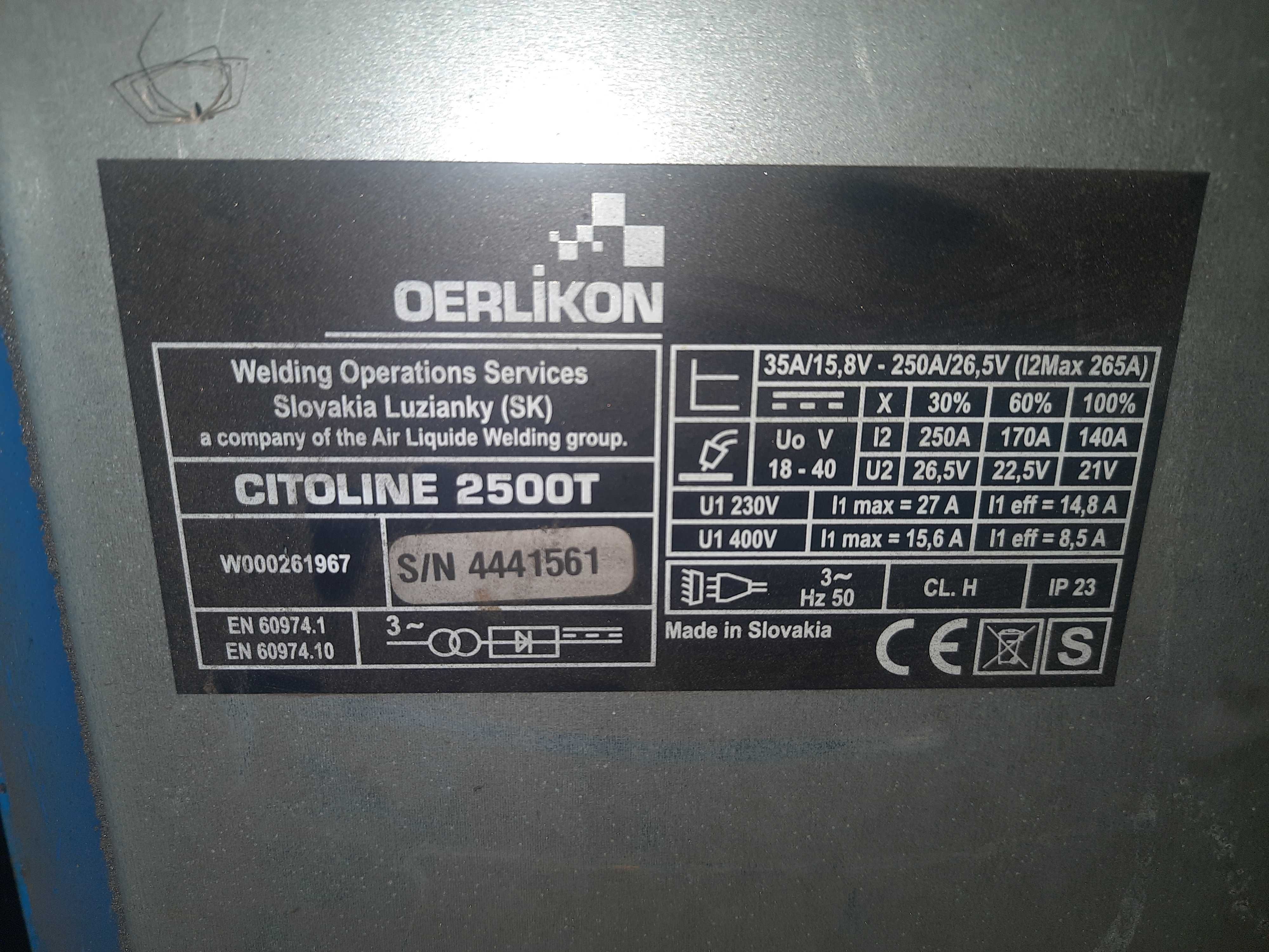 Migomat Oerlikon Citoline 2500 T MIG-MAG spawarka