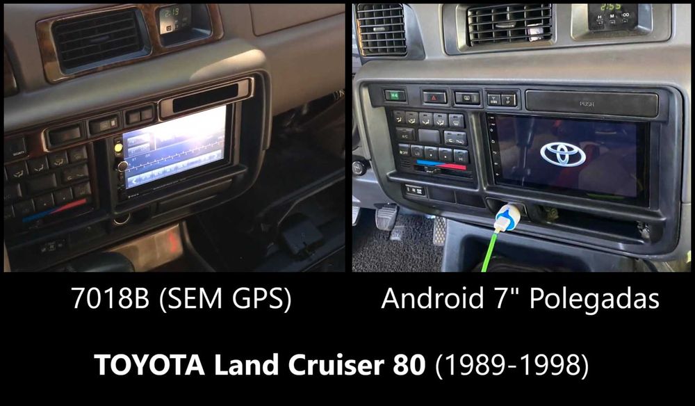 (NOVO) Rádio 2DIN • TOYOTA Land Cruiser • Android GPS • 70/80/90/100