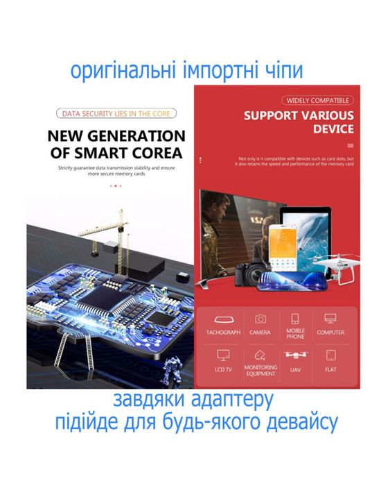 Micro Memory SD картка 64 ГБ + full адаптер.