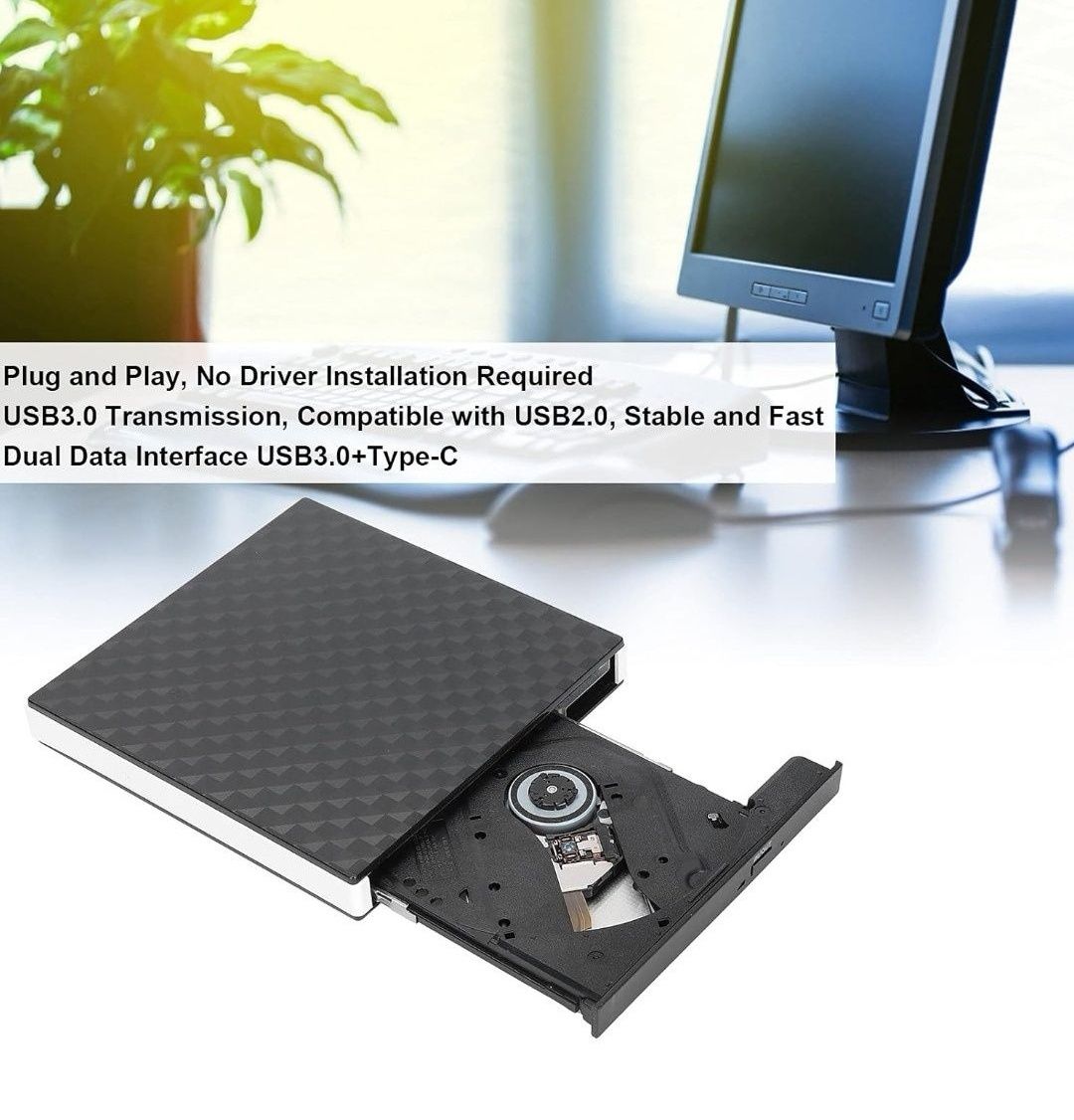 Zewnętrzny Napęd CD USB 3.0 Portable Slim Zewnętrzny Napęd CD DVD