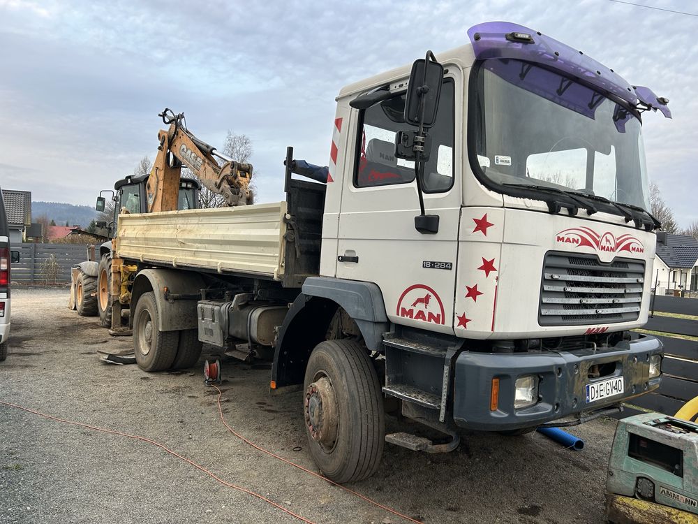 MAN 18.284 wywrotka  4x4 reduktor
