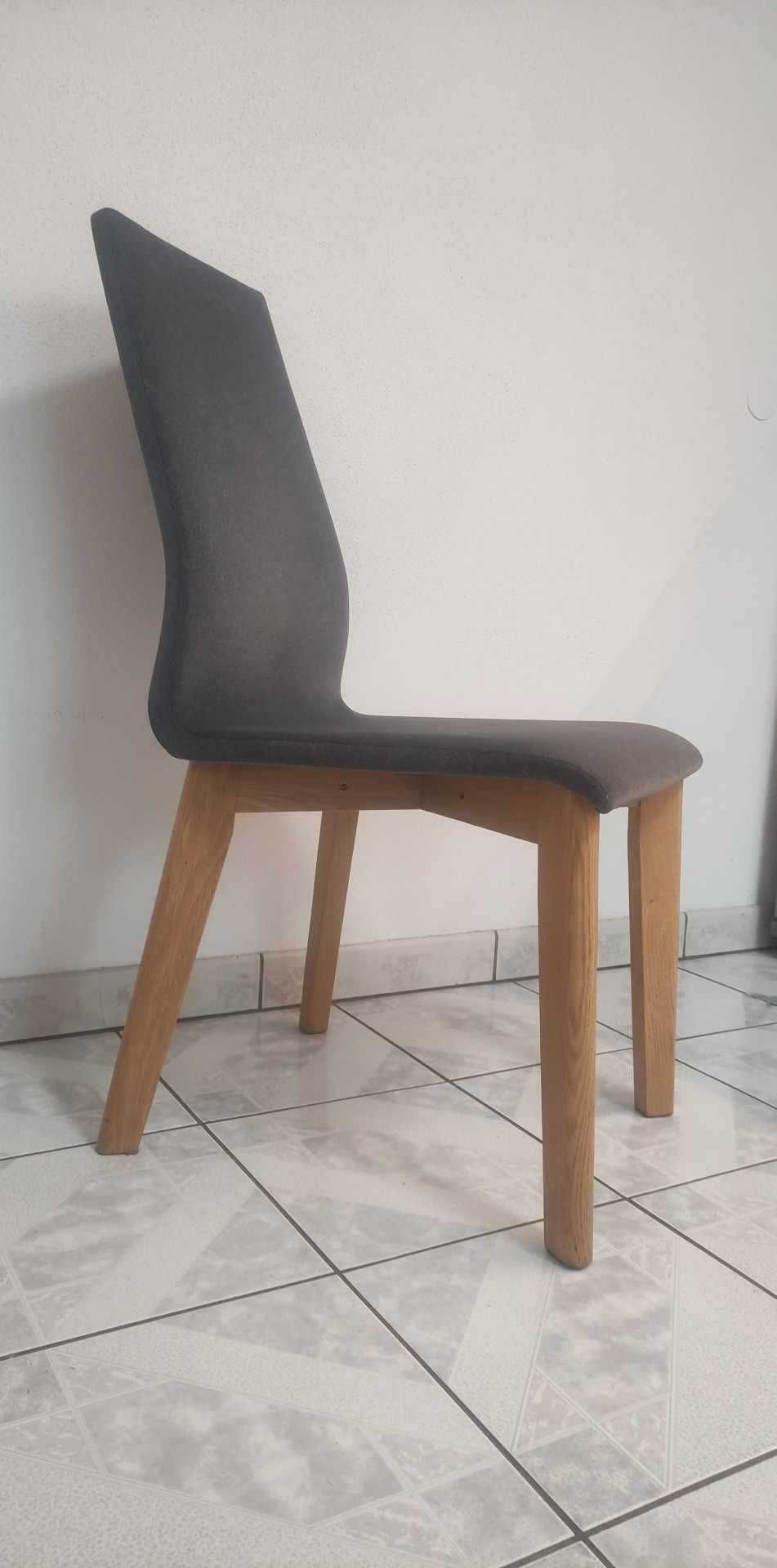 4 krzesła dębowe Paged Vito - tkanina Nordic 116, nogi dąb naturalny