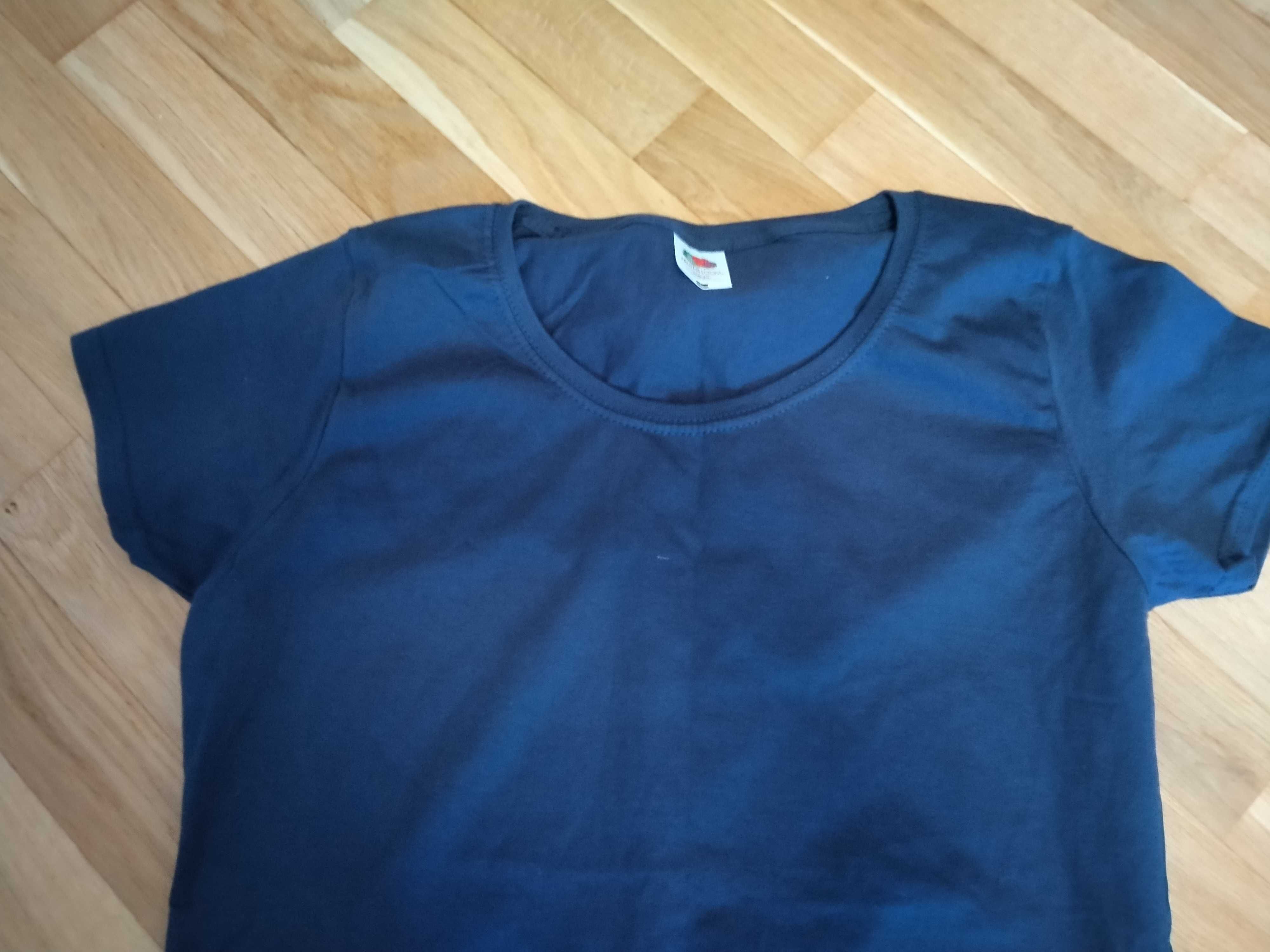 Damska koszulka/tshirt Fruit of the Loom, oryginalna, Nowa granatowa