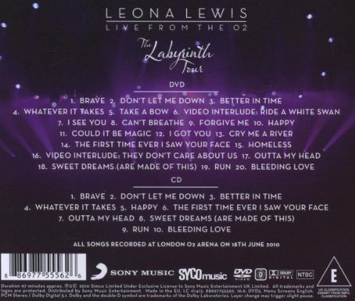 CD+DVD• Leona Lewis- The Labyrinth Tour_Live O2 Arena