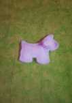 Cão de peluche branco para Nancy ou outras bonecas