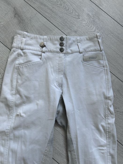 biale bryczesy do jazdy konnej pikeur