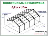 Nowa KONSTRUKCJA WIATA OCYNKOWANA 8x13 Garaż Magazyn Hala Rolna