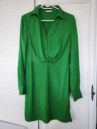 Zielona koszulowa sukienka Reserved