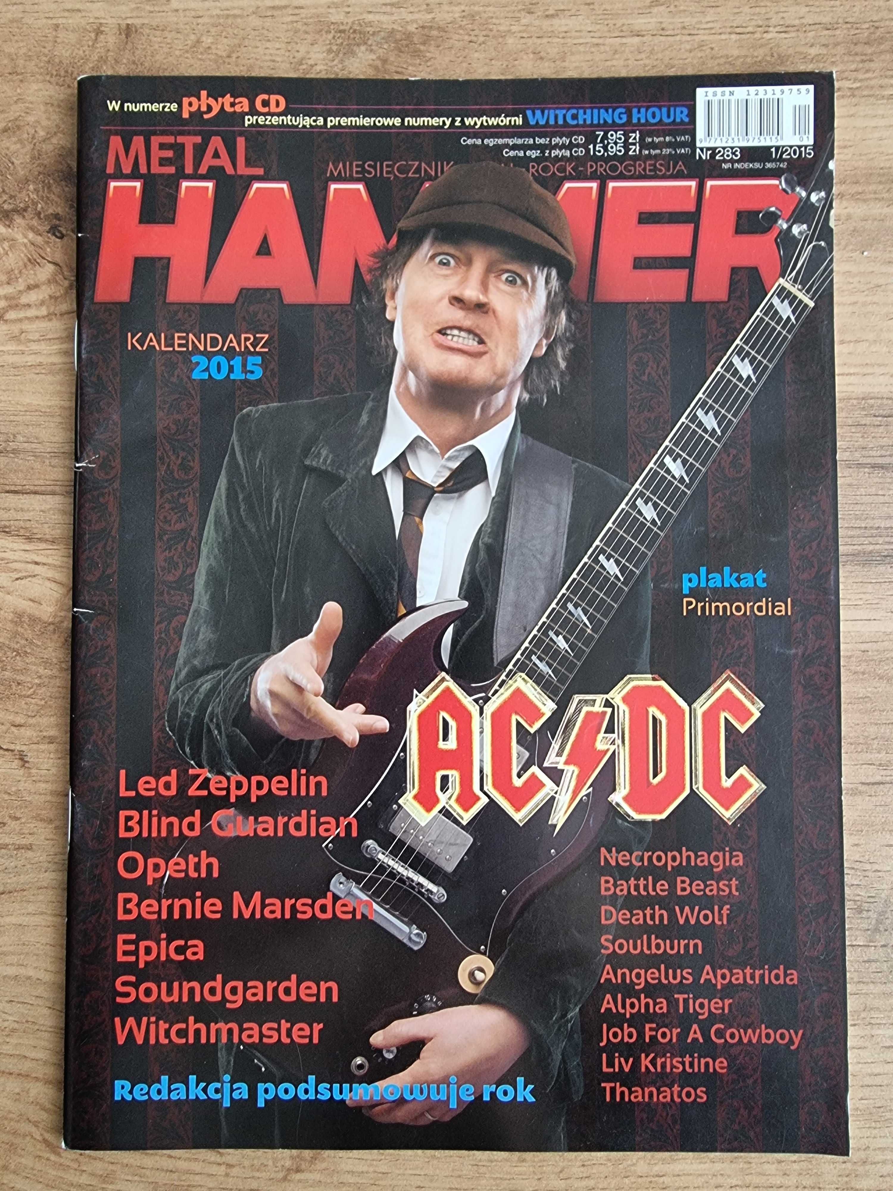 Metal Hammer 1/2015 - AC/DC, Plakaty: Primordial i Kalendarz 2015
