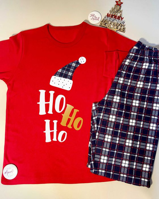Pijamas cardados de Natal