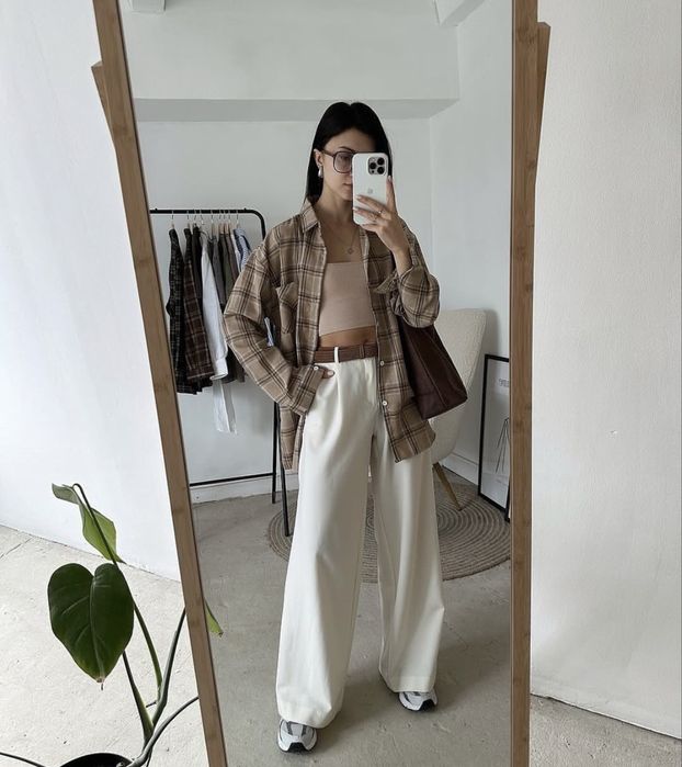 Сорочка бежева оверсайз