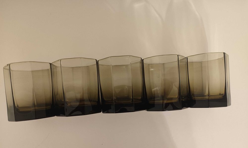 Стакани склянки димчатого кольору набір 5шт