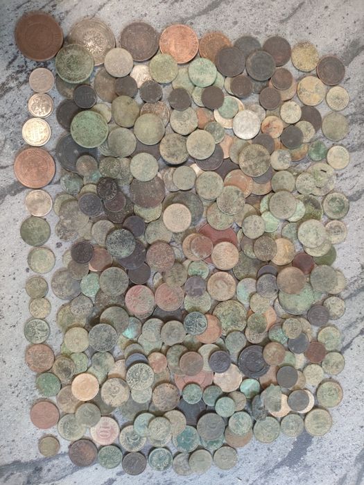 Zestaw starych monet ponad 300szt
