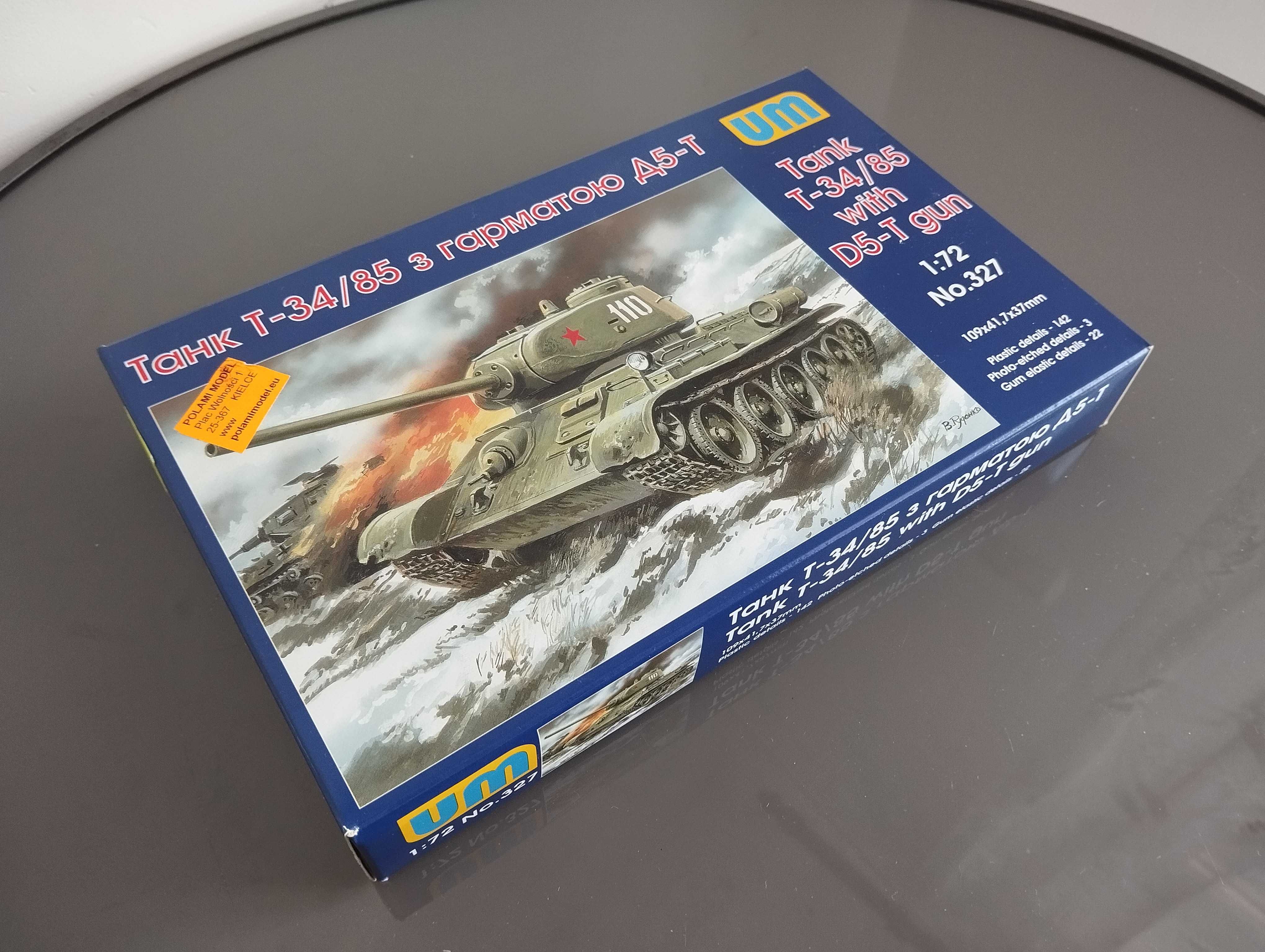 Model czołgu T-34/85 UM skala 1/72