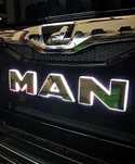 Logo LED na maskę grill TIR MAN DAF Scania Volvo LED 24V