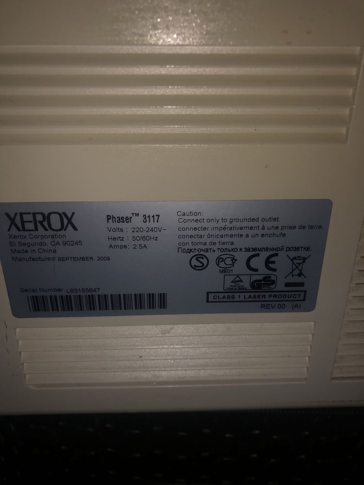 Принтер xerox 3117