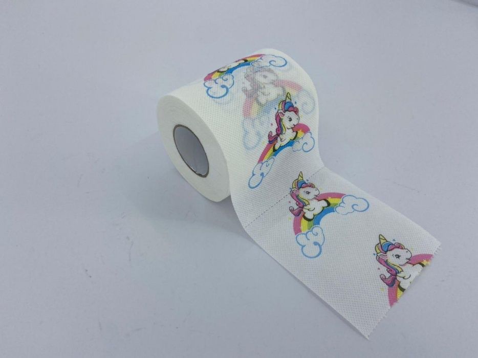 Детская туалетная бумага Единорог сюрприз, прикол, подарок, рисунок