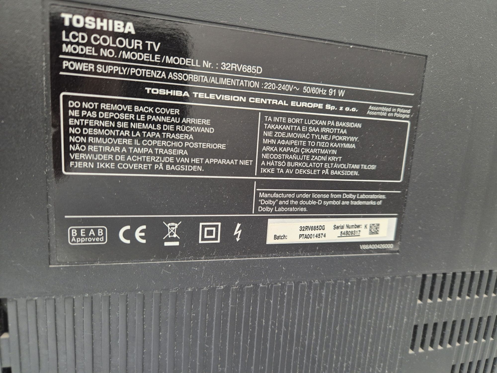 Toshiba regza 32rv685d