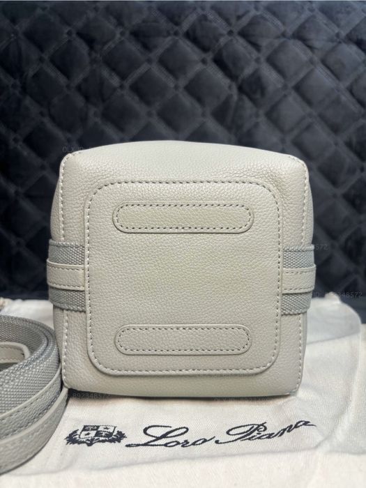 Сумка Loro Piana Micro Bale Bag Лоро Пиано микро байл мини сумка серая