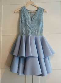 Sukienka na wesele, błękitna, rozmiar 38