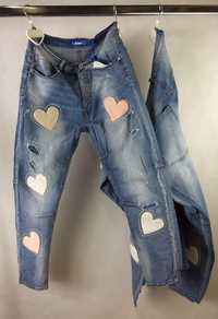 Spodnie jeans serce dywanowe roz S M L Nowe