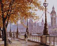 Malowanie po numerach Z RAMĄ "Jesienny Londyn" 40х50