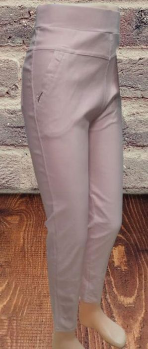 spodnie damskie gumkowe elastyczne modne wysoki stan róż jasny xl/2xl